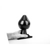 All Black All Juodas Model 19 Intimate Plug 19 cm - Smooth Grooved Silicone Design