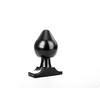All Black All Juodas Model 19 Intimate Plug 19 cm - Smooth Grooved Silicone Design