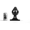 All Black All Juodas Model 19 Intimate Plug 19 cm - Smooth Grooved Silicone Design
