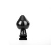 All Black All Juodas Model 19 Intimate Plug 19 cm - Smooth Grooved Silicone Design
