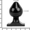 All Black All Juodas Model 19 Intimate Plug 19 cm - Smooth Grooved Silicone Design