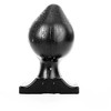 All Black All Juodas Plug 22.5 cm - Large Anal Play Model with Grooved Surface