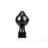All Black All Juodas Plug 22.5 cm - Large Anal Play Model with Grooved Surface