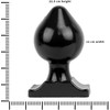 All Black All Juodas Plug 22.5 cm - Large Anal Play Model with Grooved Surface
