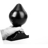 All Black All Juodas Plug 22.5 cm - Large Anal Play Model with Grooved Surface