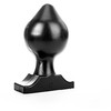 All Black All Juodas Plug 22.5 cm - Large Anal Play Model with Grooved Surface