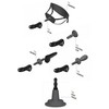Hung System Hello Hand-Shaped Plug 23.7 cm x 9 cm Suction Base Juodas