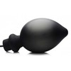 XR Brands Ass-Pand Large Inflatable Silicone Plug Juodas 15 cm