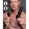 XR Brands Ass-Pand Large Inflatable Silicone Plug Juodas 15 cm