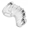 XR Brands Detained Flexible Silicone Chastity Cage Juodas Soft Fit