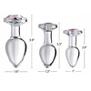 Xr Brands Rožinė Booty Sparks Rožinė Gem Glass Plug Small - Smooth Hygienic Design