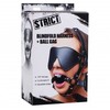 XR Brands Strict Eye Mask Harness with Adjustable Ball Gag Juodas