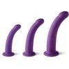VIRGITE UNIVERSALUS DIRŽŲ KOMPLEKTAS SU VIOLETINIU DILDO DYDŽIŲ S M L VIOLETINIS