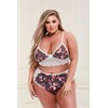 Baci - Pilkas Floral &amp; Lace Bra Set Q