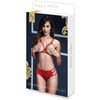 Eropartner Baci - Strappy Open Cup Bra Set &amp; Kelnaitės One Size Raudona