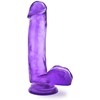 Blush Novelties "B Yours Sweet N Hard 1" Falo imitatorius su siurbtuku, violetinės spalvos, 18 cm