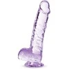 Dreamtoys Blush NATŪRALIAI JŪSŲ 6 colių KRISTALINIS DILDO AMETISTAS