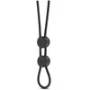 Blush Skaistalai STAY HARD DOUBLE LOOP COCK RING Juodas