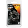 Blush Skaistalai STAY HARD THICK BEAD COCK RING Juodas