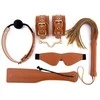 Dreamtoys BLAZE ELITE BDSM RINKINYS KONJAKO SPALVOS VEGANIŠKA ODA