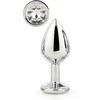 Dream Toys GLEAMING LOVE Sidabrinis PLUG MEDŽIAGA