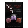 Kheper Games Intimate Metallic Dice Set for Couples - 3-Piece Game