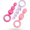 „Satisfyer Booty Call“ analinių kaiščių rinkinys su stimuliuojančia spalvota struktūra