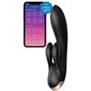 Vibrator-Double Flex Satisfyer Connect programa (juoda)