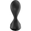 Satisfyer Sweet Seal Vibrating Plug with App Control, Juodas, Silicone