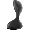 Satisfyer Sweet Seal Vibrating Plug with App Control, Juodas, Silicone