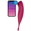 Satisfyer Twirling Pro+ Dark Raudona pulsuojantis vibratorius