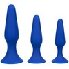 Mėlyna CalExotics Admiral Mėlyna Silicone Anal Training Kit 3-Piece Set