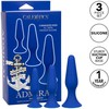 Mėlyna CalExotics Admiral Mėlyna Silicone Anal Training Kit 3-Piece Set