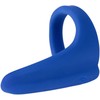 Mėlyna CalExotics Admiral Mėlyna Liquid Silicone Vibrating Perineum Wellness Ring