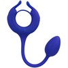 Mėlyna CalExotics Admiral Weighted Silicone Ring Mėlyna - Dual Motor, 10 Modes, USB