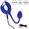 Mėlyna CalExotics Admiral Weighted Silicone Ring Mėlyna - Dual Motor, 10 Modes, USB