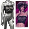 CalExotics Radiance Bandeau Top Mesh Rhinestone Universal Size Juodas