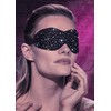 CalExotics Radiance Blackout Eye Mask with Rhinestone Accents, Juodas