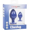 CalExotics Cheeky Silicone Plug Violetinė Atsparus vandeniui Two Sizes