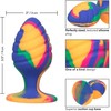 CalExotics Cheeky Large Swirl Plug Silicone Tie-Dye 9cm