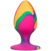 CalExotics Cheeky Large Plug Tie-Dye Silicone, Suction Cup, 9 cm