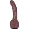 Calexotics Didelis lenktas juodmedžio varpos dildo 22cm siurbtukas