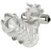 CalExotics El Toro Enhancer With Beads - Transparent Silicone Ring &amp; Vibrating System
