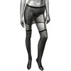 CalExotics Radiance Plus Size Garter Skirt &amp; Thigh Highs 3X Mesh Rhinestone