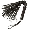 CalExotics Nocturnal Leather Flogger Juodas - Precision Handle &amp; Soft Straps