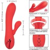 CalExotics Palisades Passion Raudona Heated Silicone Massager 11.5cm