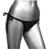 CalExotics Radiance Mesh Panties with Side Satin Ties &amp; Rhinestone Accents