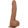 CalExotics Silicone Studs 20 cm Brown - Flexible Anatomical Model with Suction Base