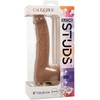 CalExotics Silicone Studs 20 cm Brown - Flexible Anatomical Model with Suction Base