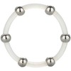 CalExotics Steel Beaded Silicone Performance Ring XL, 5 cm, Juodas